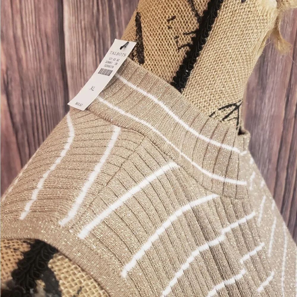 Talbots NWT Sparkly Striped Top - Picture 5 of 14